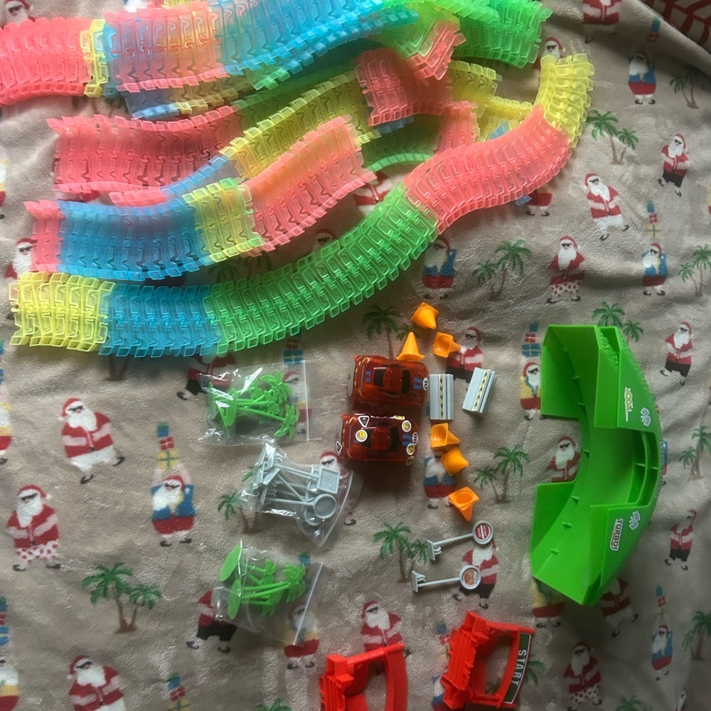 Colorful Toy Race Track Set